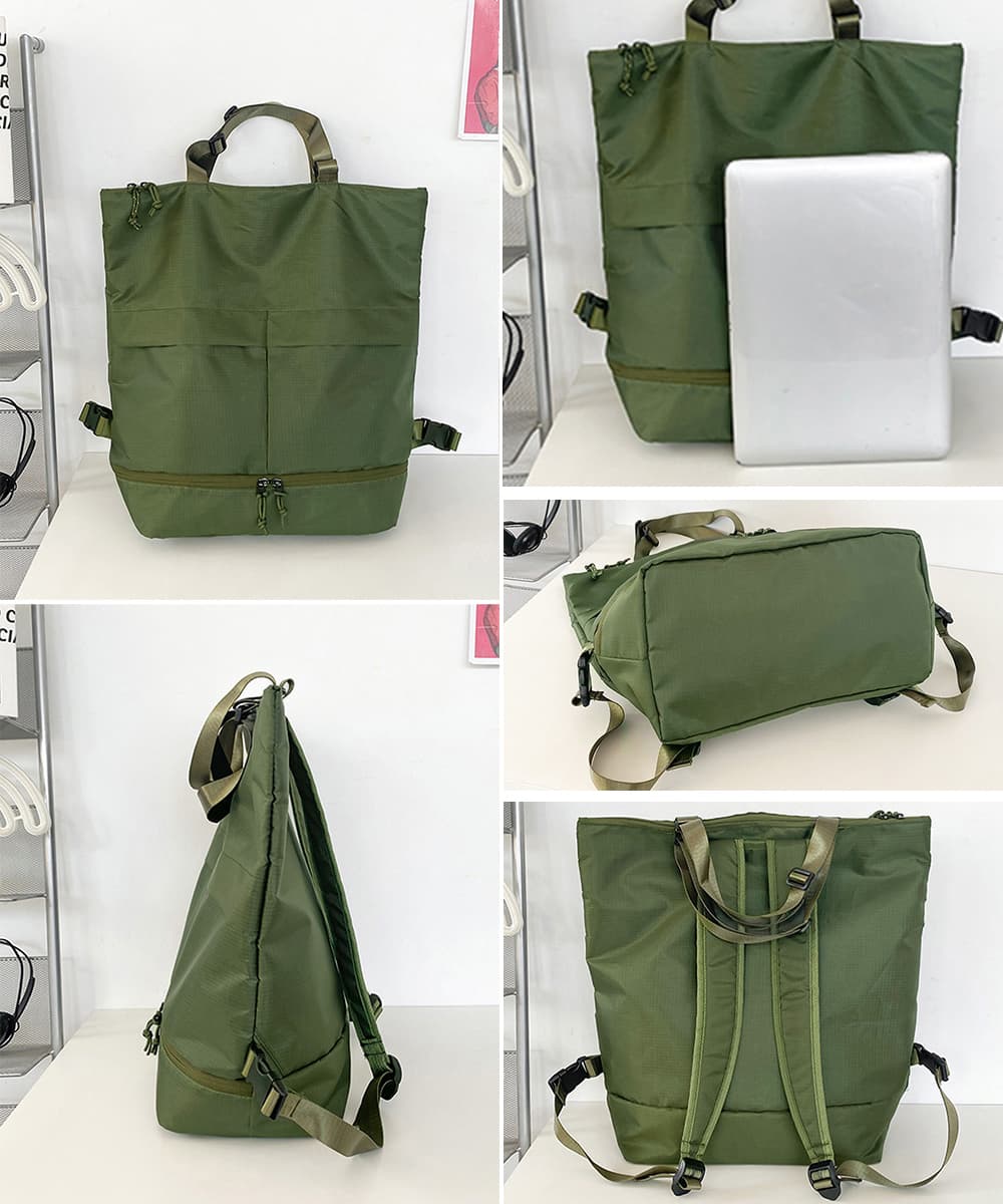 高校生 リュック 大容量三方式リュックサック　靴入れ付き通学バッグ