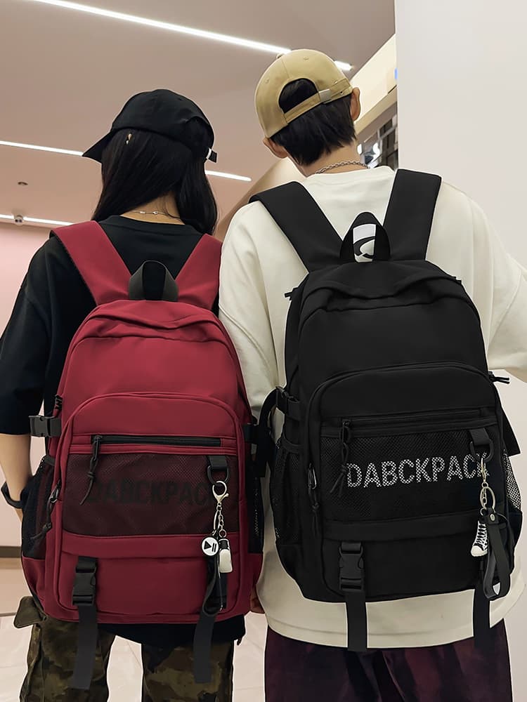 高校生 リュック メッシュポケット付き 学生向けバックパック