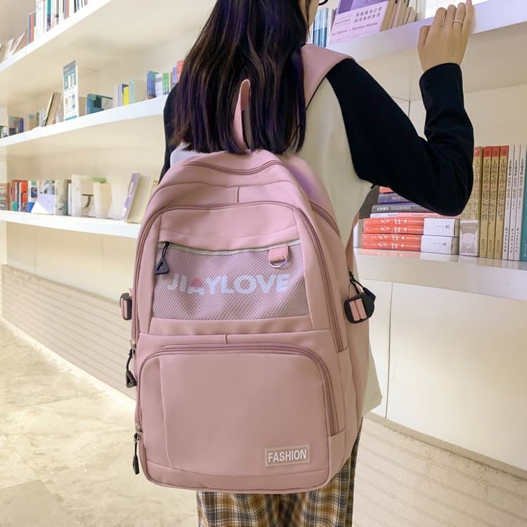 高校生 リュック メッシュポケット付き多機能学生リュック