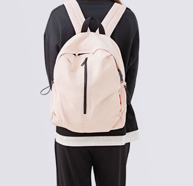 高校生リュック ピンク シンプル機能性学生リュック