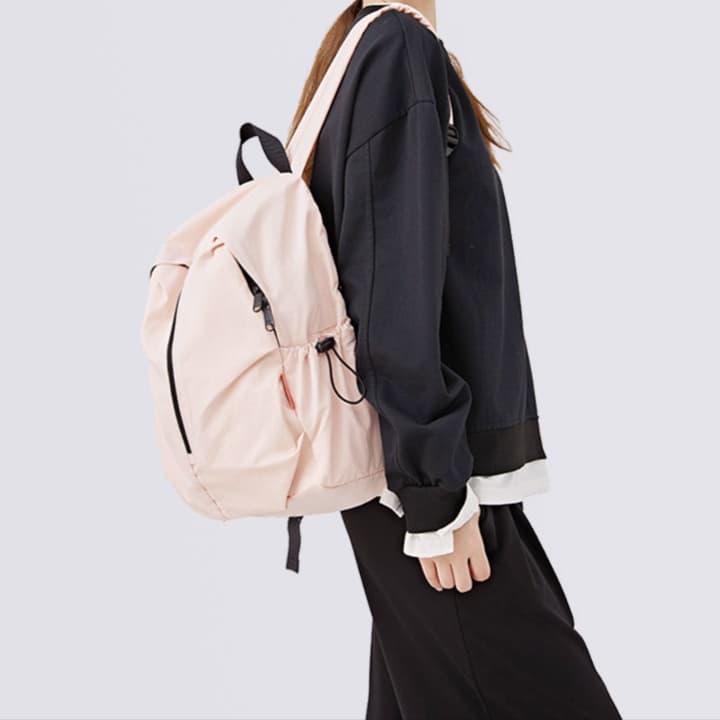 高校生リュック ピンク シンプル機能性学生リュック