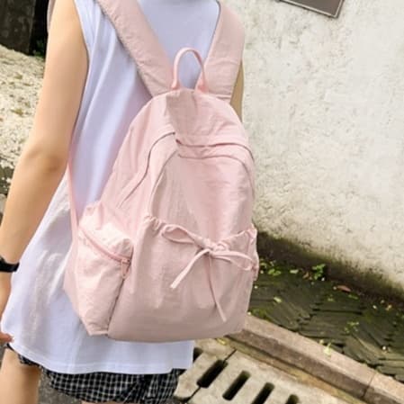 高校生リュック ピンク ふんわり優しい学生用背負いかばん