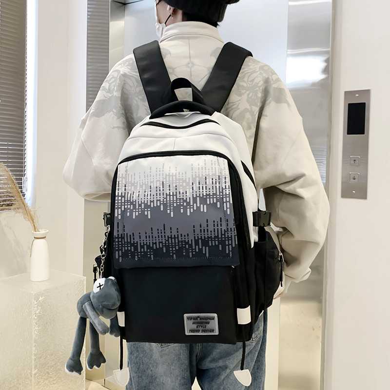 高校生 リュック 幾何学模様デザイン 学生向けリュック