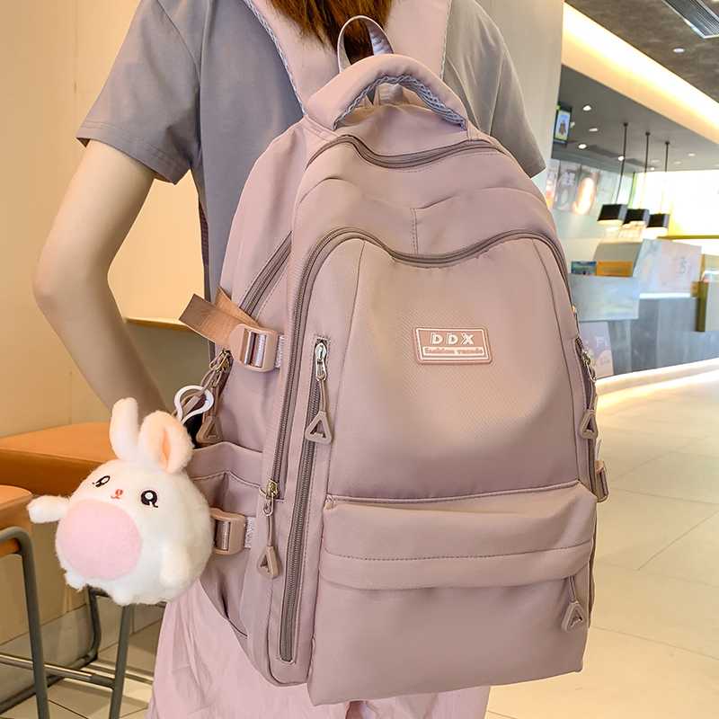 高校生 リュック 女子高生向けふわふわうさぎ付きデイパック