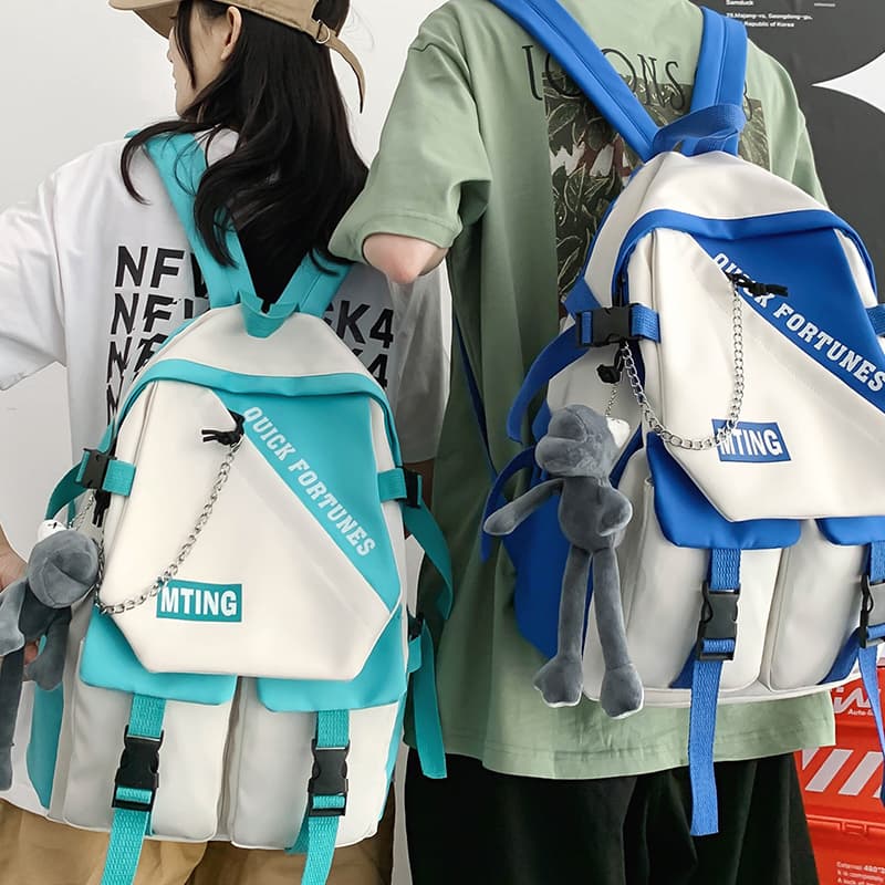 高校生 リュック 学生向け ストリート風 多機能バックパック