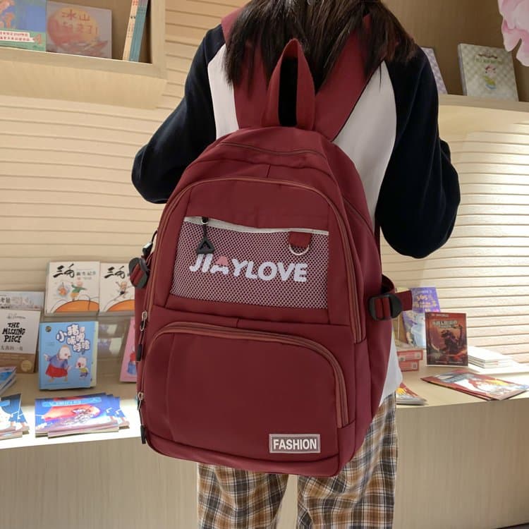 高校生 リュック メッシュポケット付き多機能学生リュック