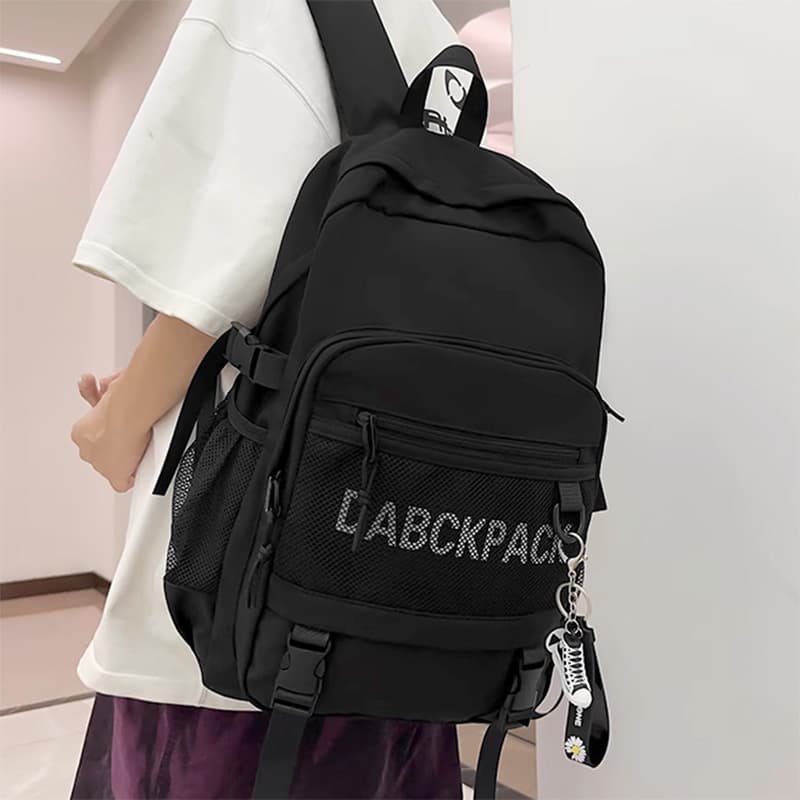 高校生 リュック メッシュポケット付き 学生向けバックパック