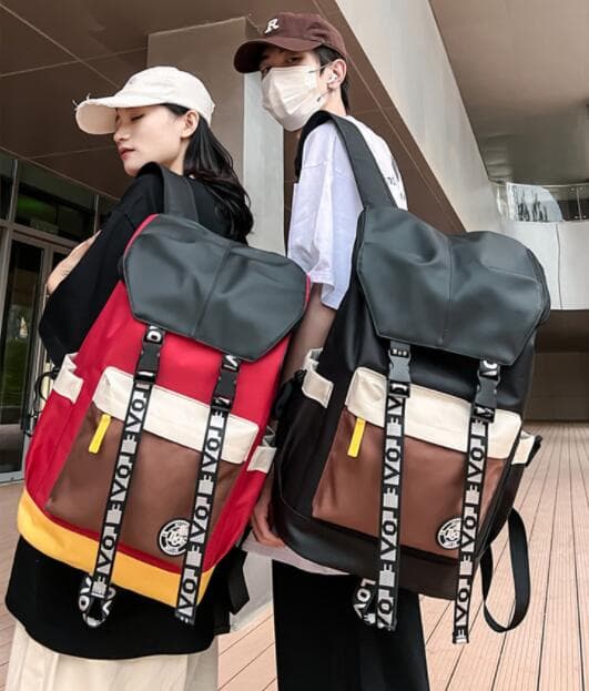 高校生 リュック 大容量多色切替リュック 男女兼用通学バッグ