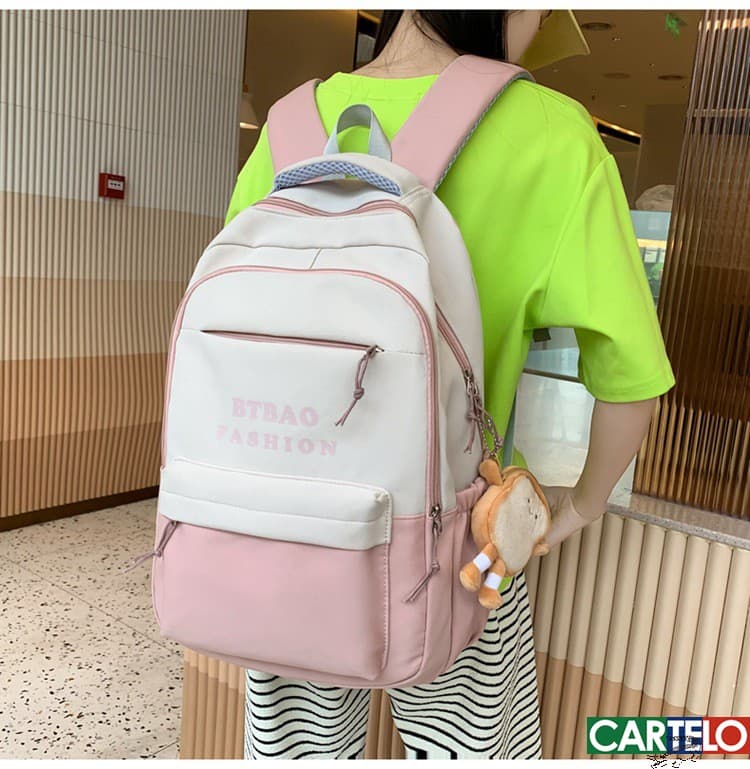 高校生 リュック 可愛いぬいぐるみ付き学生リュック