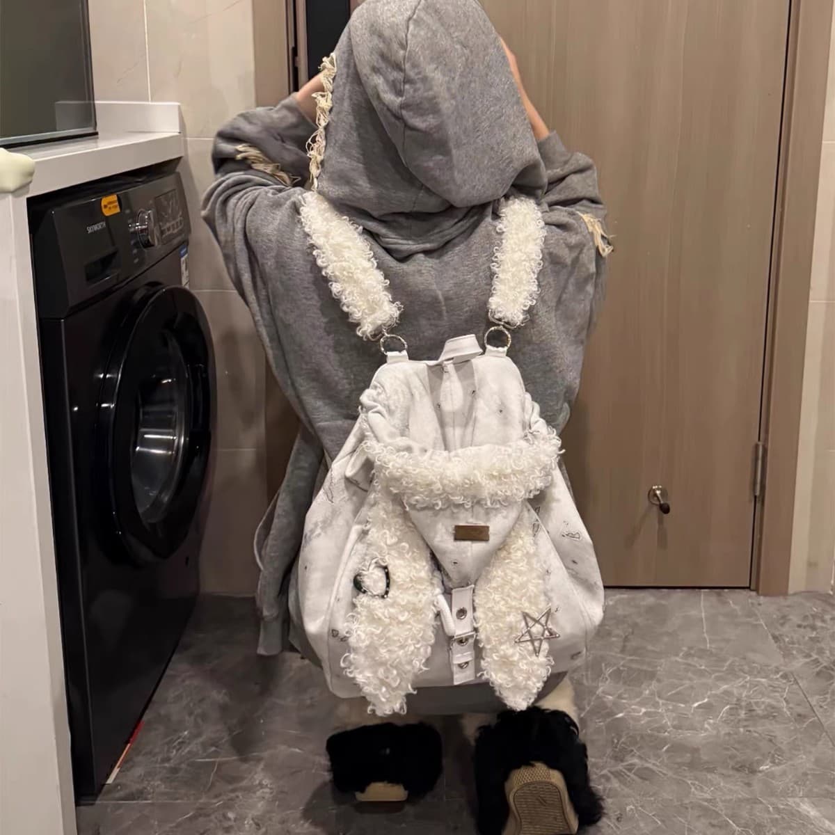 高校生 リュック 可愛い羊型リュックサック 