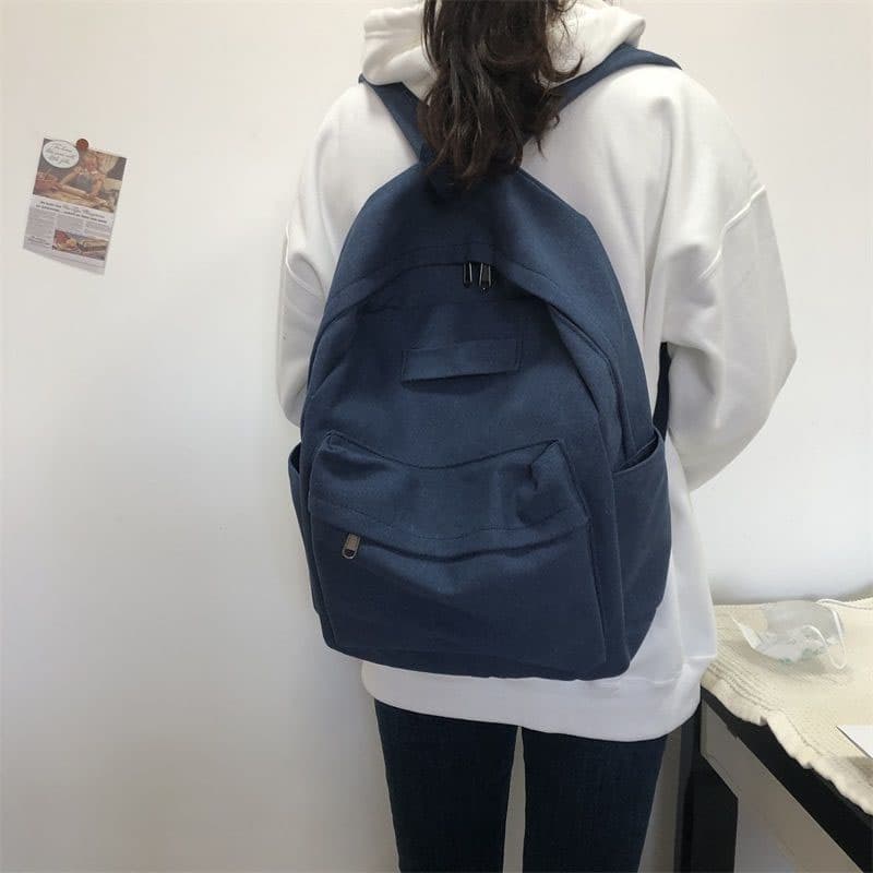 高校生 リュック シンプル帆布学生リュック