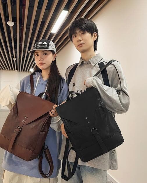 高校生 リュック 高校生向け合成皮革リュック通学バッグ