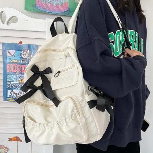 高校生 リュック 女子高生向け可愛いリボン付きリュック通学用