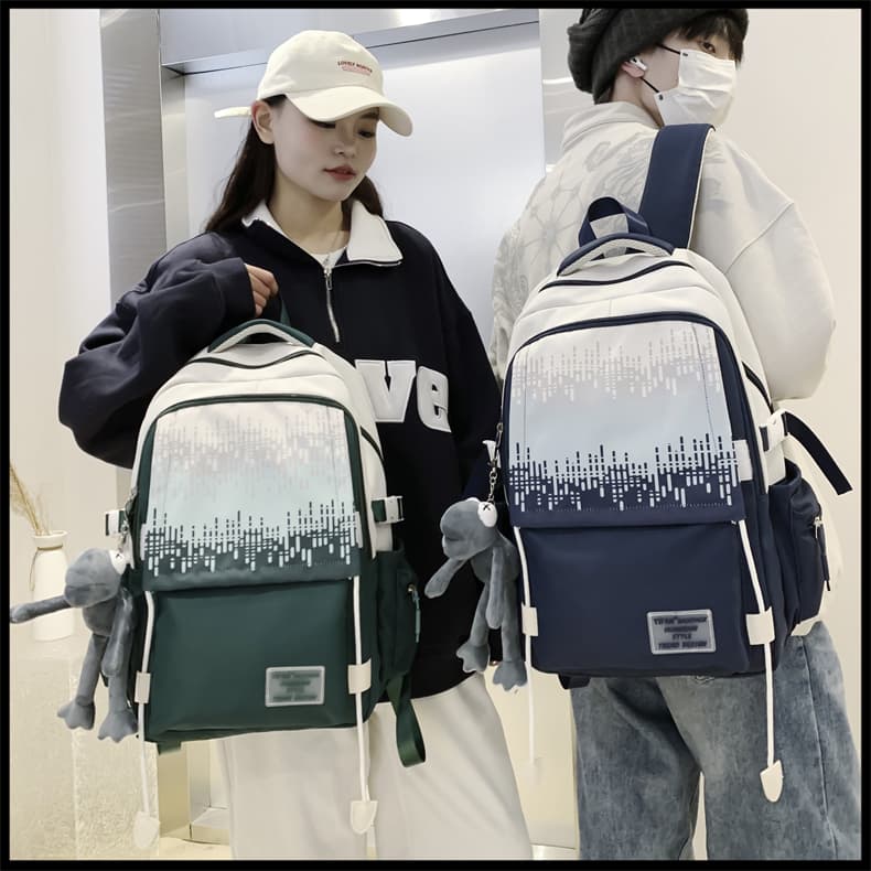 高校生 リュック 幾何学模様デザイン 学生向けリュック