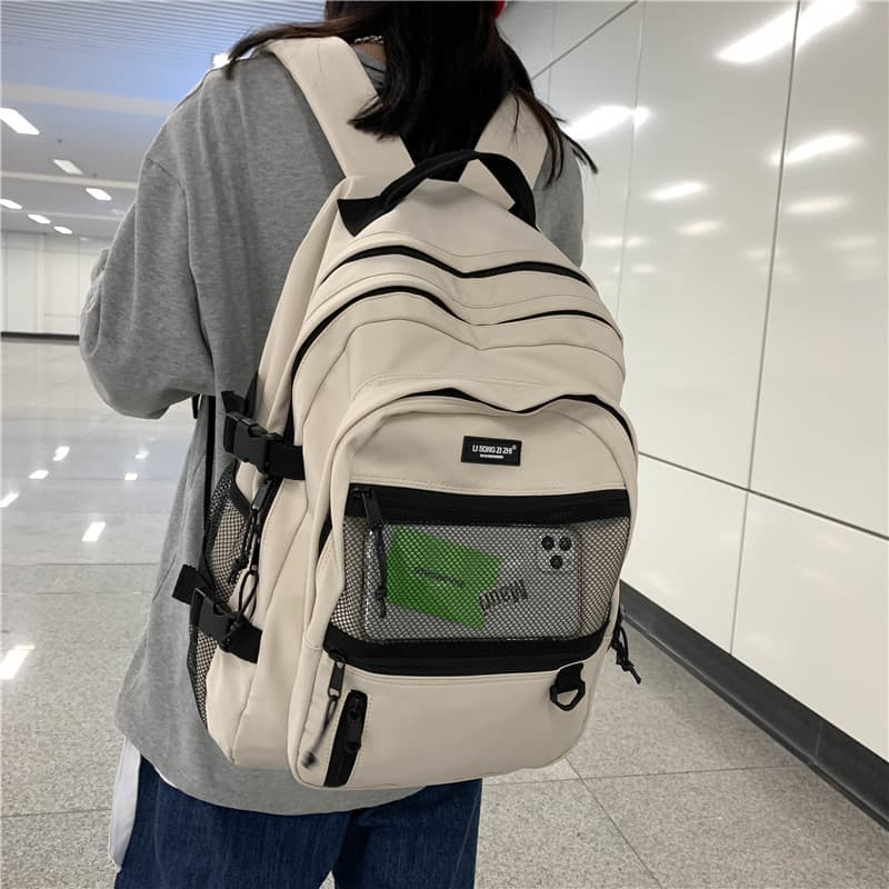 高校生 リュック メッシュポケット付き スクールリュック