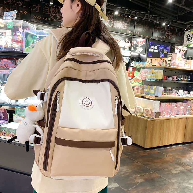 高校生 リュック スマイルワッペン付き デイリーリュック