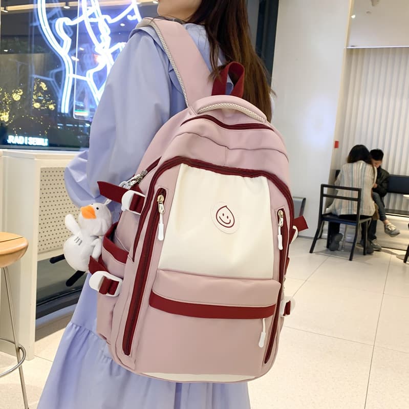 高校生 リュック スマイルワッペン付き デイリーリュック
