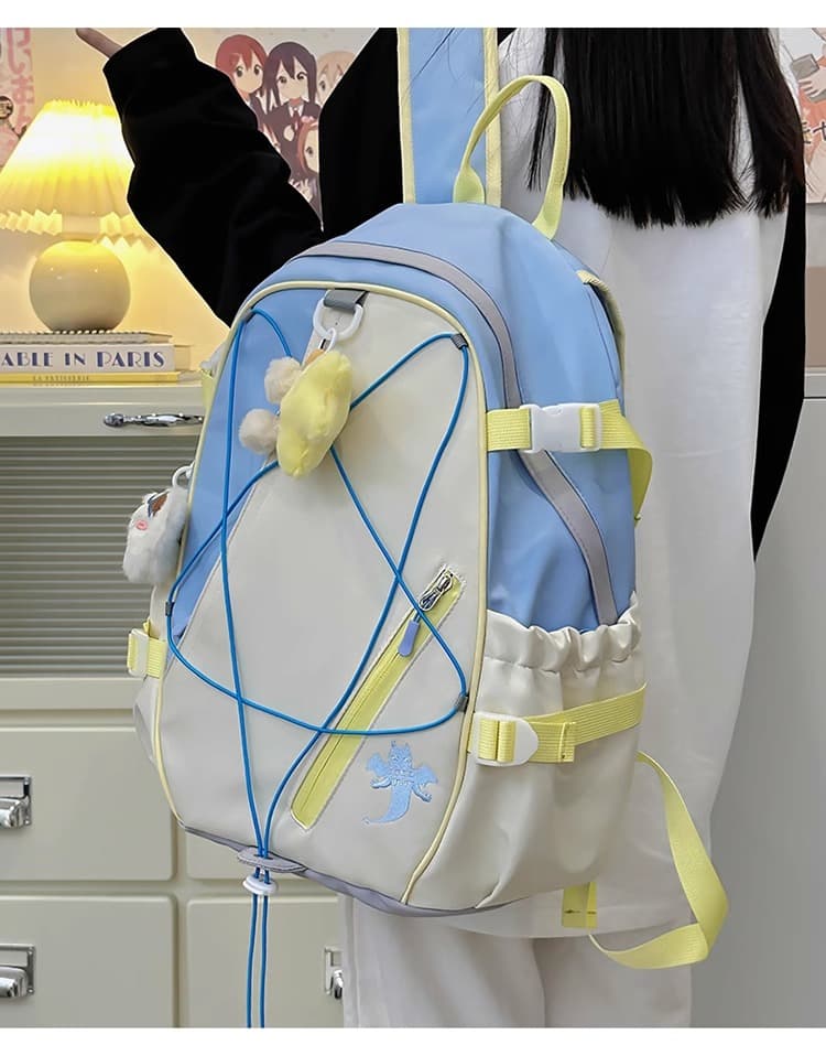 高校生 リュック ラインクロスドローストリング通学リュック