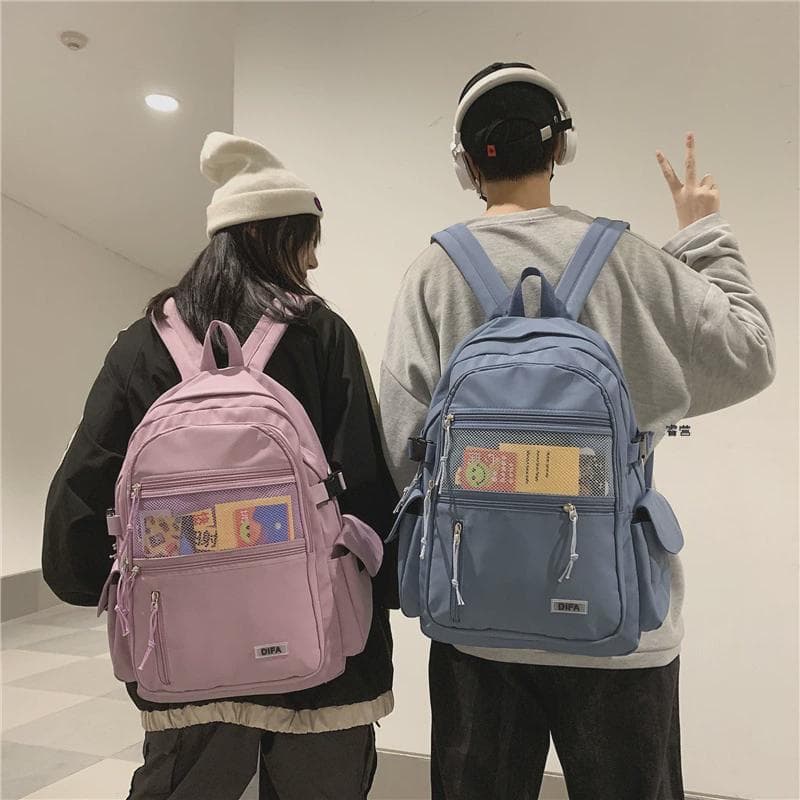 高校生 リュック メッシュポケット付き多機能リュック