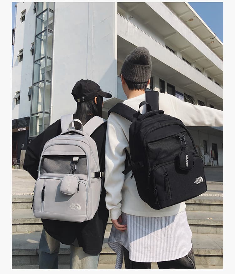 高校生 リュック メッシュポケット付き多機能通学リュック