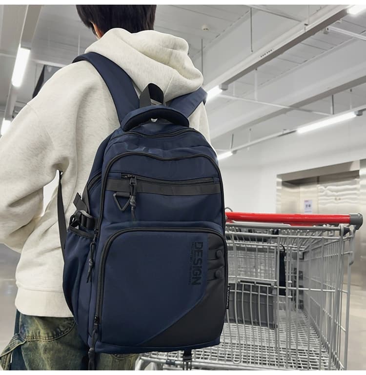 高校生 リュック 多機能ポケット付き学生リュック