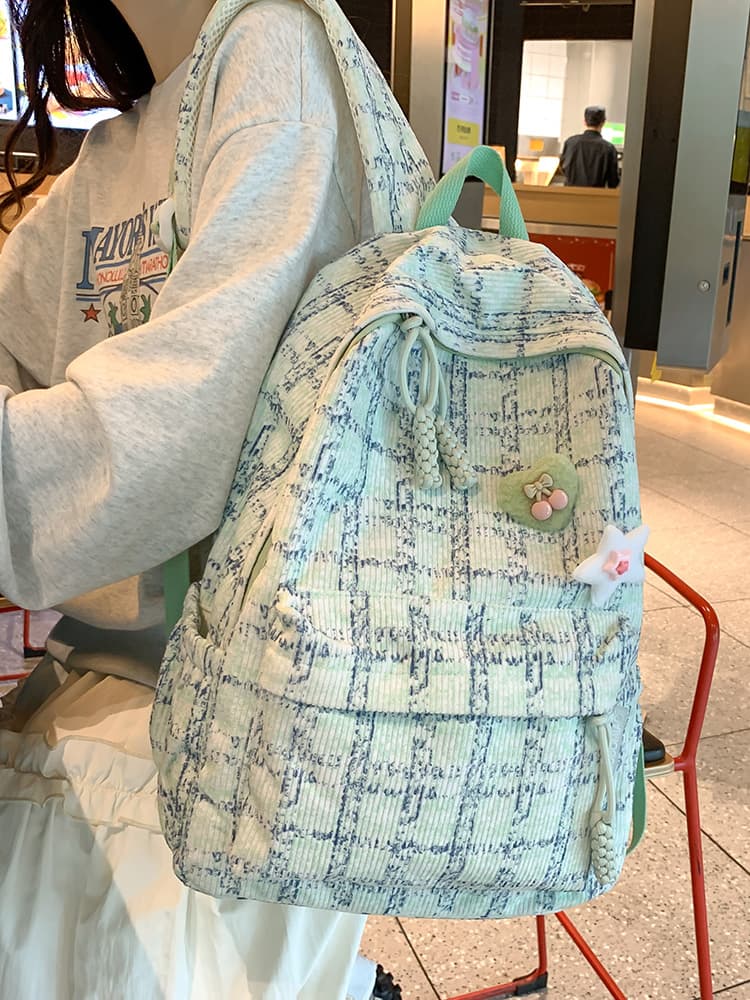 高校生 リュック ツイード調やわらか通学リュック