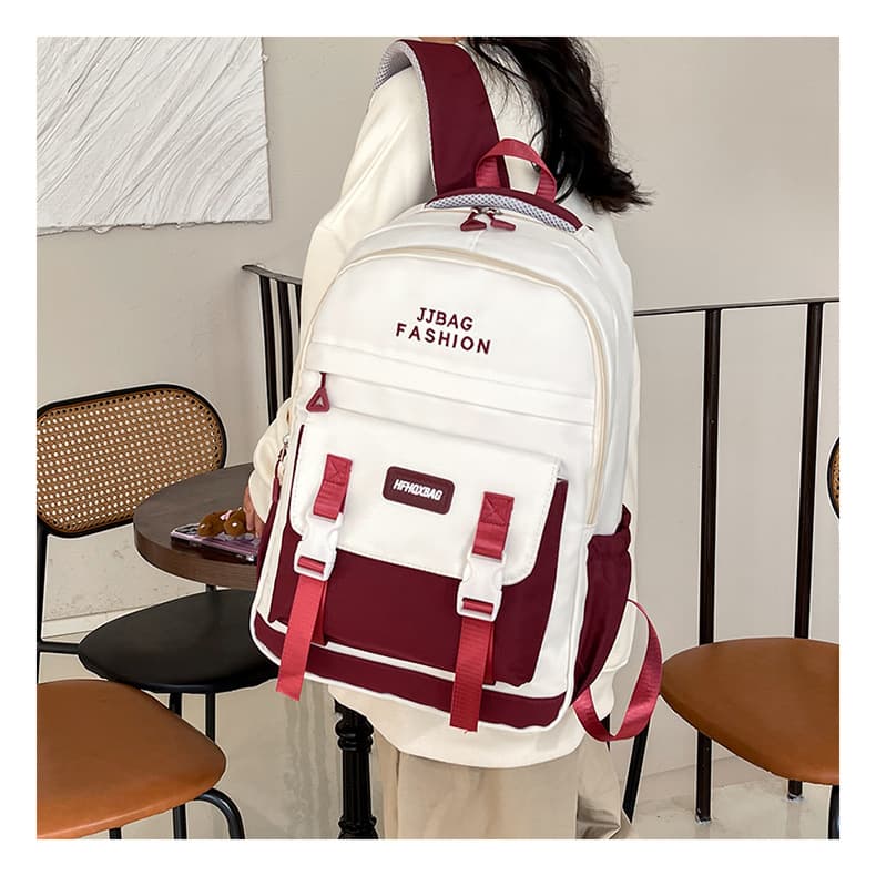 高校生 リュック 学生向け機能的ポケット付きデイリーリュック