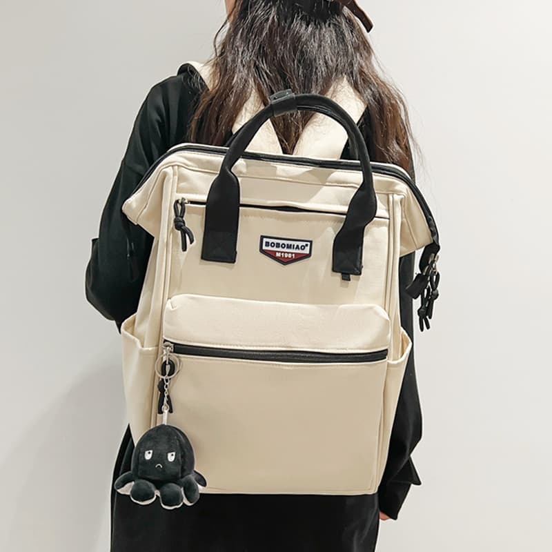 高校生 リュック 多機能スクエア型スタイリッシュ学生リュック