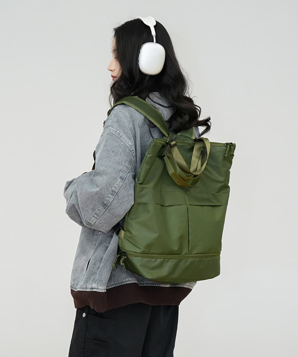 高校生 リュック 大容量三方式リュックサック　靴入れ付き通学バッグ