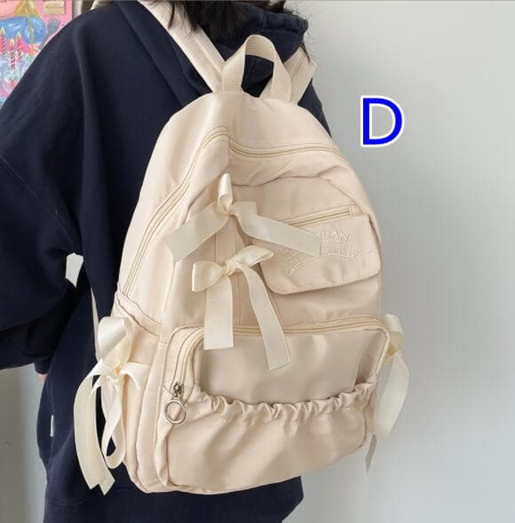 高校生 リュック 女子高生向け可愛いリボン付きリュック通学用