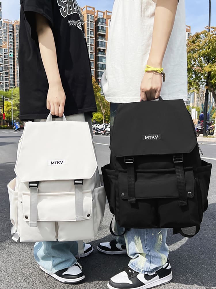 高校生 リュック シンプル大容量フラップリュック