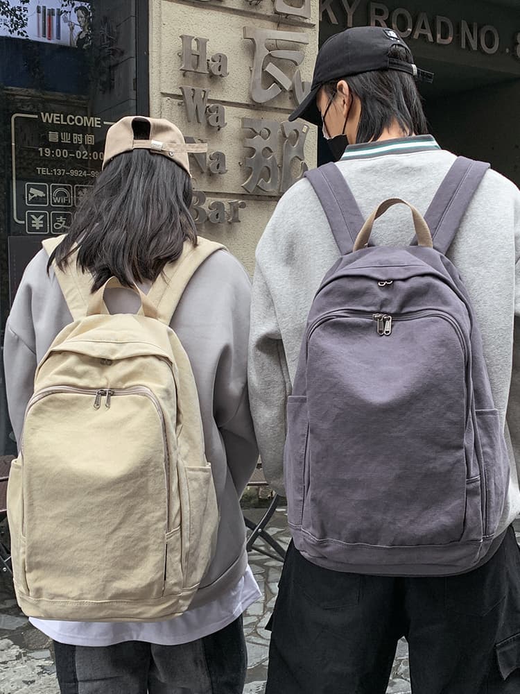 高校生 リュック シンプル学生キャンバスリュック