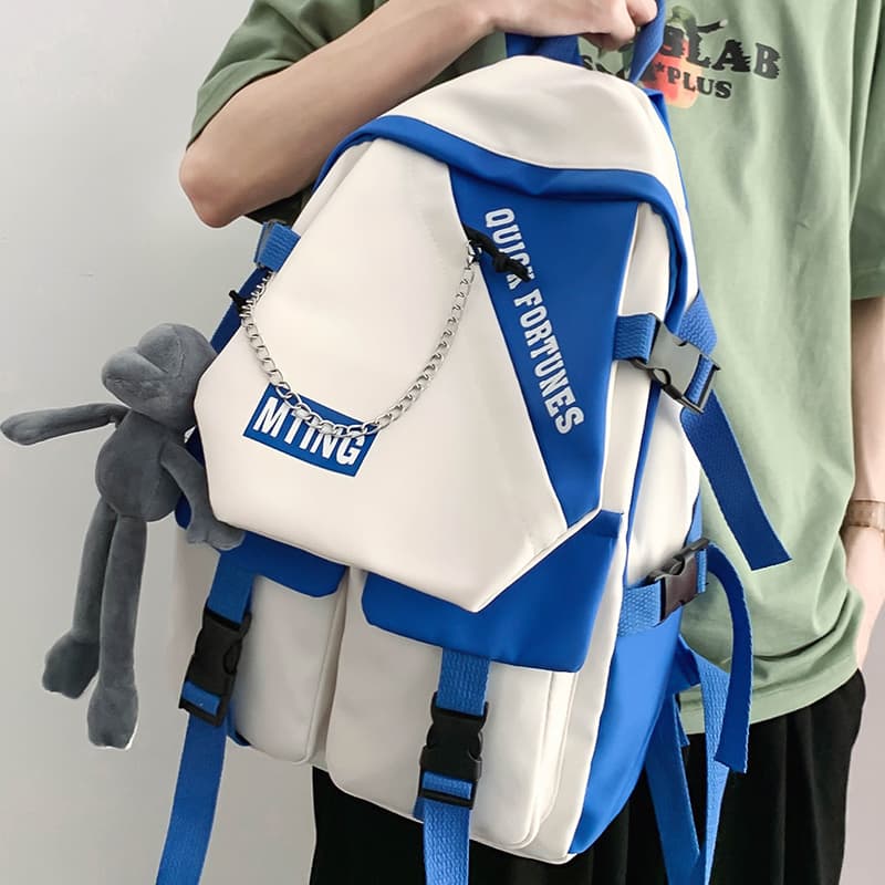 高校生 リュック 学生向け ストリート風 多機能バックパック
