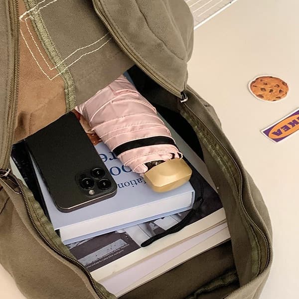 高校生 リュック パッチワーク風デザイン学生リュック