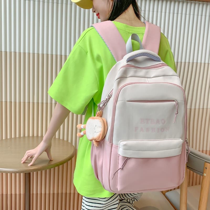 高校生 リュック 可愛いぬいぐるみ付き学生リュック