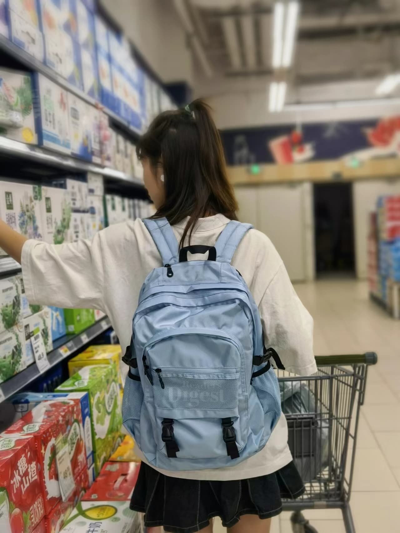 高校生 リュック 青春スタイル メッシュポケット 学生リュック