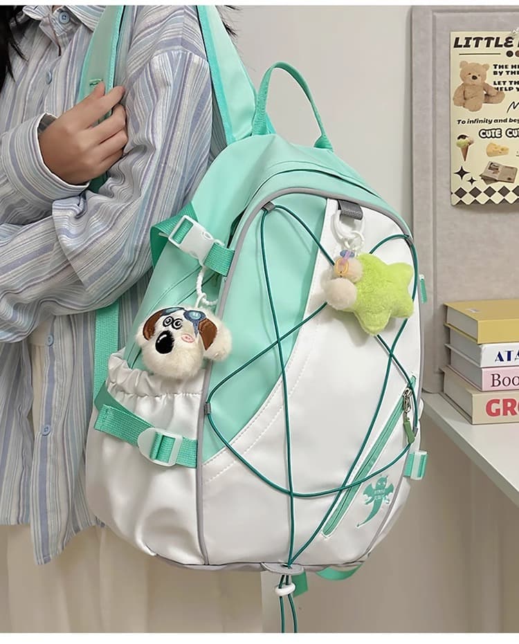 高校生 リュック ラインクロスドローストリング通学リュック