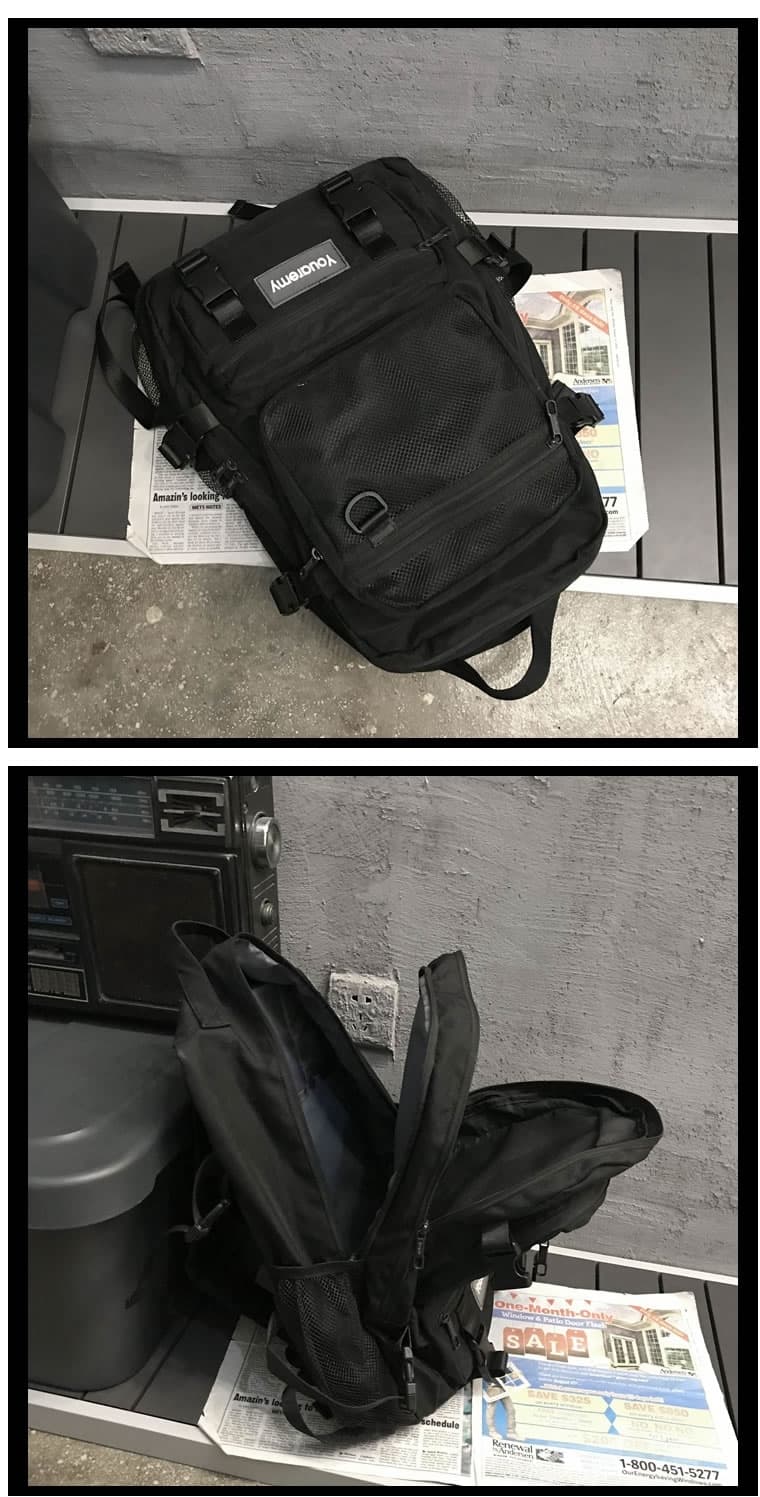 高校生 リュック メッシュポケット付き多機能通学リュック