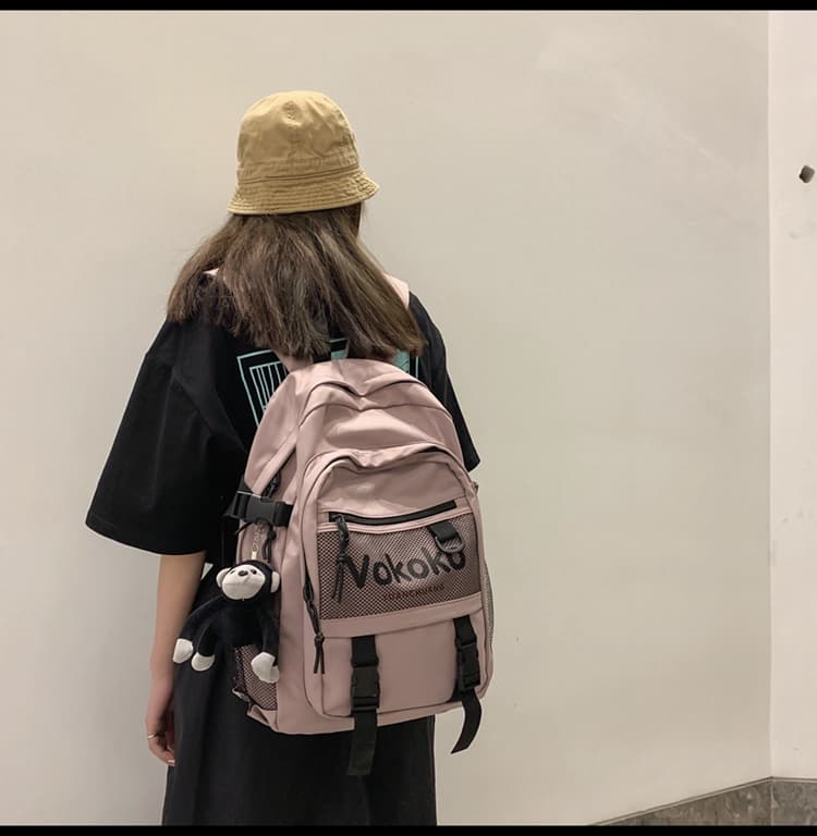 高校生 リュック メッシュポケット付き学生リュック