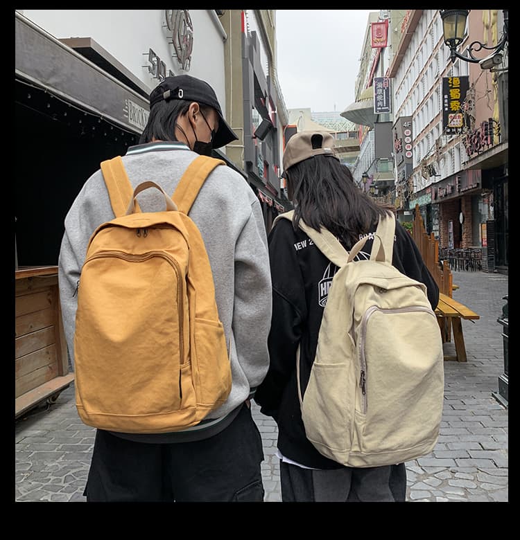 高校生 リュック ぬいぐるみ付き カジュアル キャンバスリュック